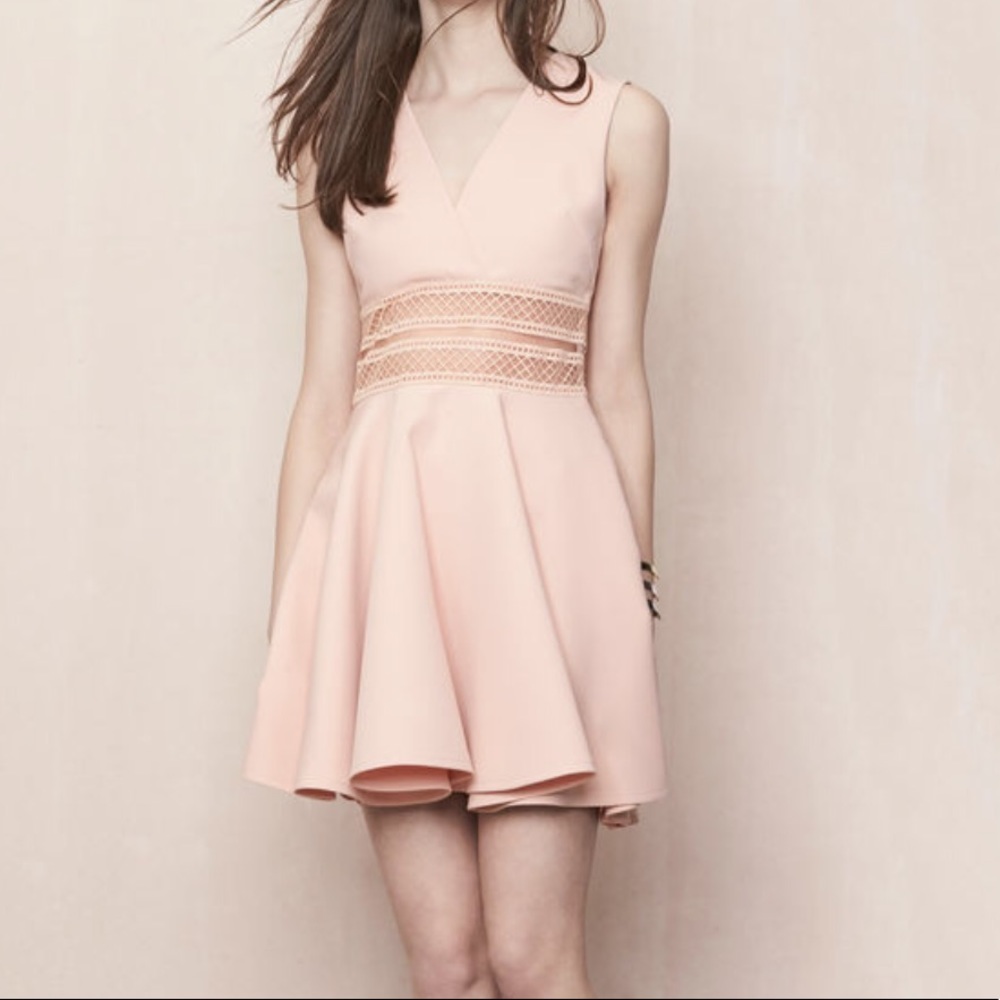 Maje DRESS WITH INLAID EMBROIDERY. New
